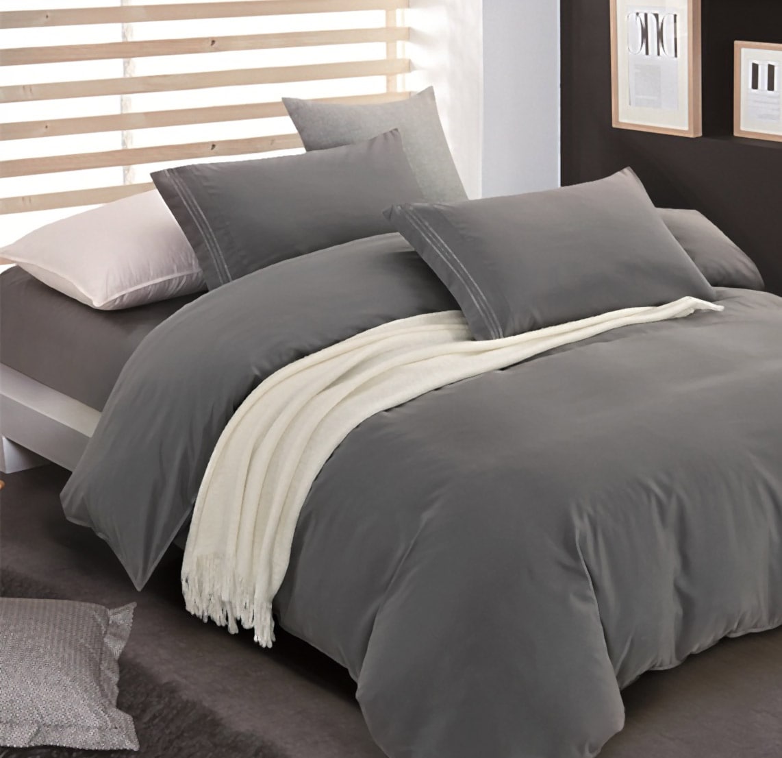 Sábana Natural Gris Oscuro - Imagen 2