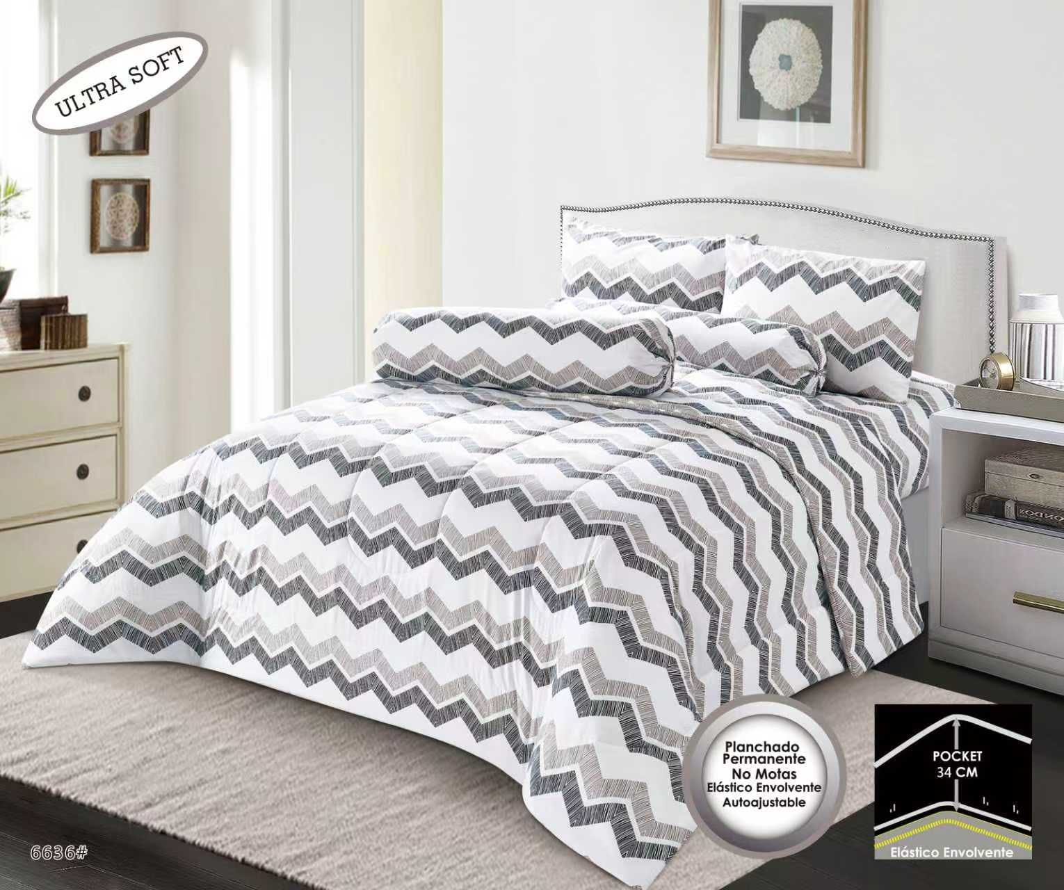 Duvet Estampado⬛ Grey Wave Modern Nueva Colección