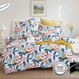 Sábana Estampada Supersoft Bloom Mix🍃Nueva Colección